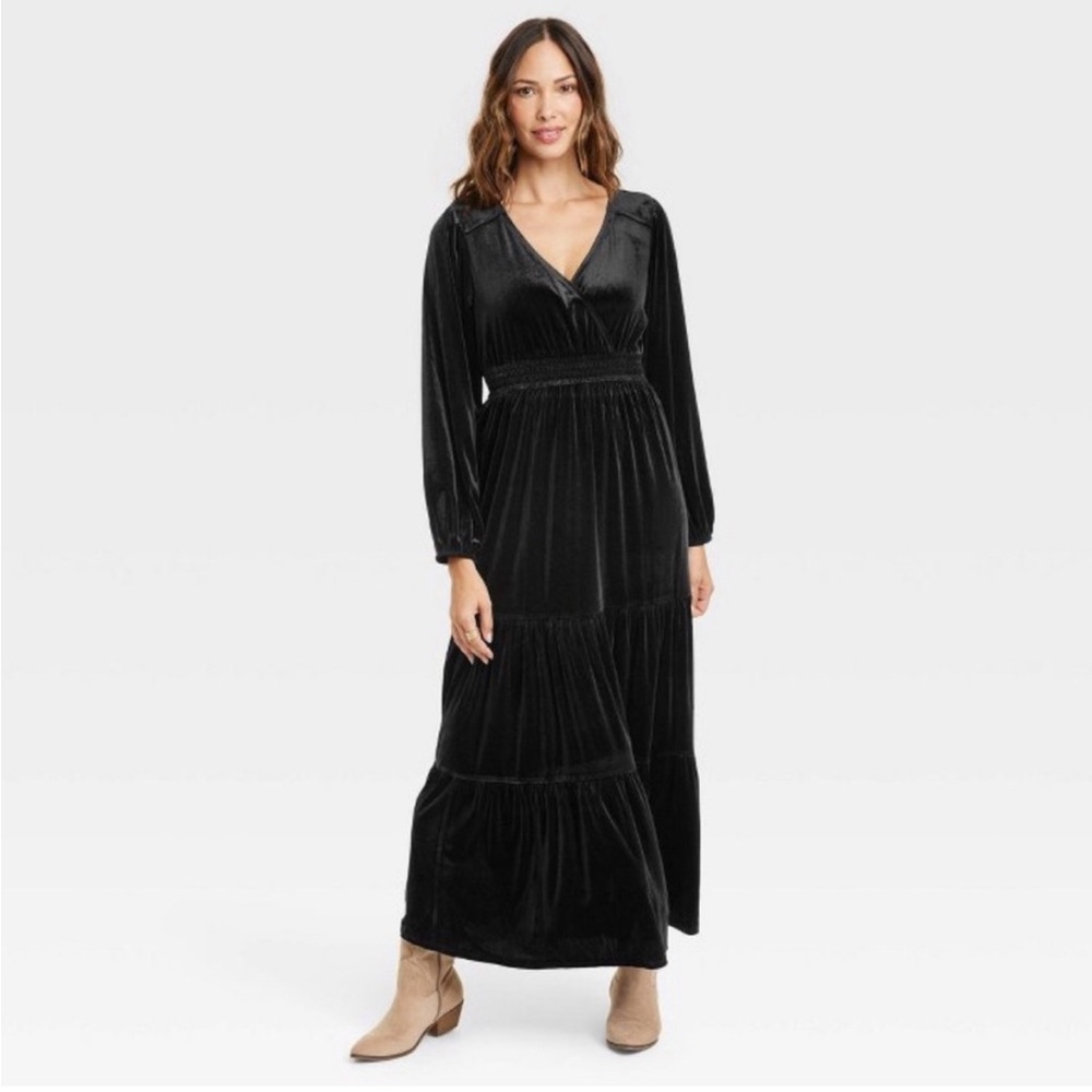Knox Rose Black Velvet Dress-Sz M